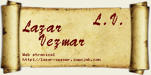 Lazar Vezmar vizit kartica